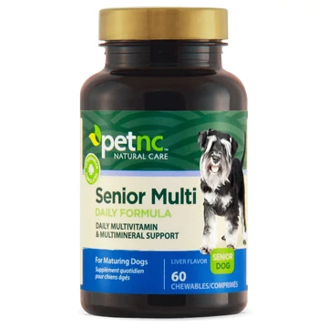 Petnc Natural Care Senior Multi Daily Formula, idősebb kutyáknak, májas ízű, 60 db rágótabletta