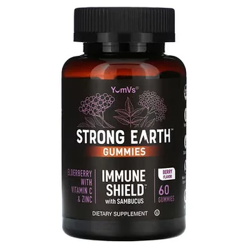 YumVs Strong Earth pajzs bodza ízű gumivitamin, 60db