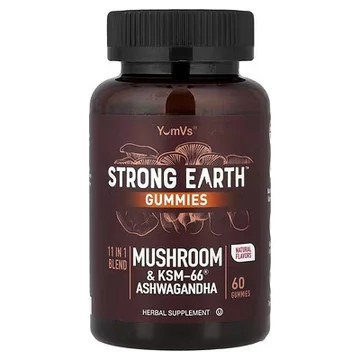 YumVs Strong Earth Gombával & KSM-66 Ashwagandhával gumivitamin, 60db