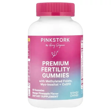 Pink Stork Premium Fertility gumivitamin, mangó-ananász ízű, 60 db