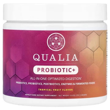 Qualia Probiotic+, Tropical Fruit, 157 gr
