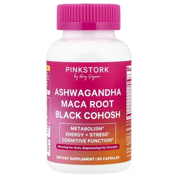 Pink Stork Ashwagandha, Maca Root, Black Cohosh, 60 db