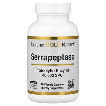 California Gold Nutrition Szerrapeptáz,(40,000 SPU), 180 db 