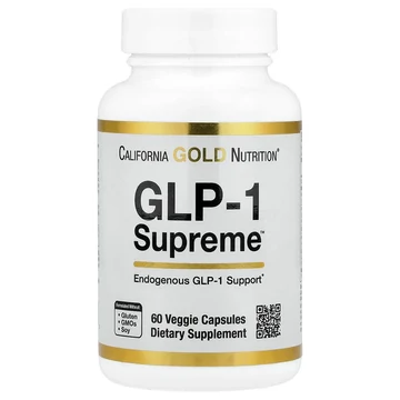 California Gold Nutrition GLP-1 Supreme™, Akkermansiával, Berberinnel, Kvercetinnel és Kurkuminnal, 60 vegetáriánus kapszula