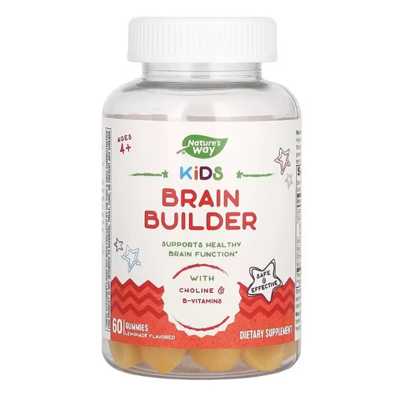 Nature's Way Kids Brain Builder gumivitamin, limonádé ízű, 4 éves kortól, 60 db gumicukor