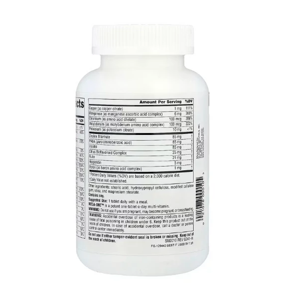 Source Naturals Mega-One™ Multivitamin Ásványi Anyagokkal, 180 db