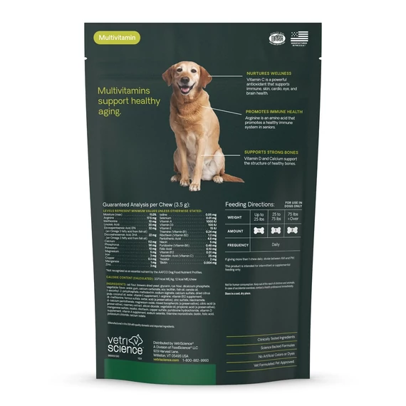 Vetri Science Canine Plus Senior multivitamin, 60 db