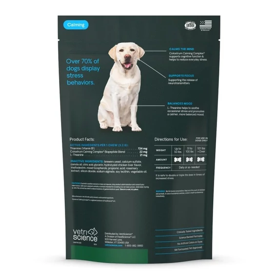 Vetri Science COMPOSURE stresszoldó kutyáknak, 60 db jutalomfalat - szavatossági idő: 2026.05.31