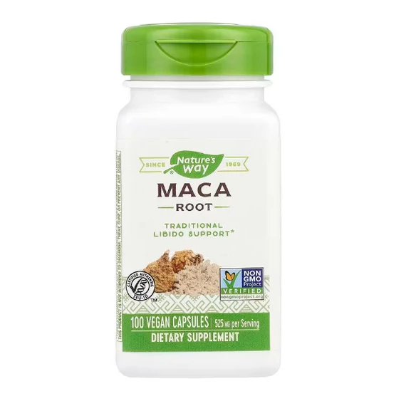 Nature's Way Maca gyökér 525 mg vegán kapszula, 100 db