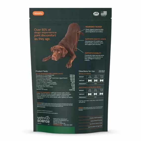 Vetri Science GlycoFlex Plus csípő- és ízületi támogatás kutyáknak, kacsa ízesítés, 60 db