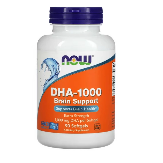 NOW Foods, DHA-1000 lágyzselatin kapszula, 90 db