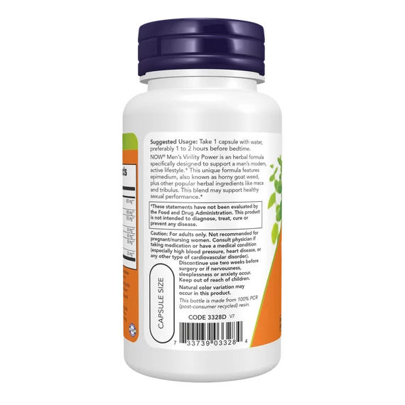 NOW Foods Men’s Virility Power - Férfierő vegán kapszula, 60db