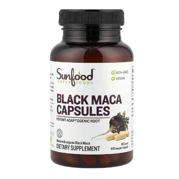 Sunfood Fekete Maca, 800 mg kapszula, 90 db