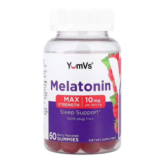 YumVs Melatonin extra erős 5 mg bogyós ízű gumivitamin, 60db