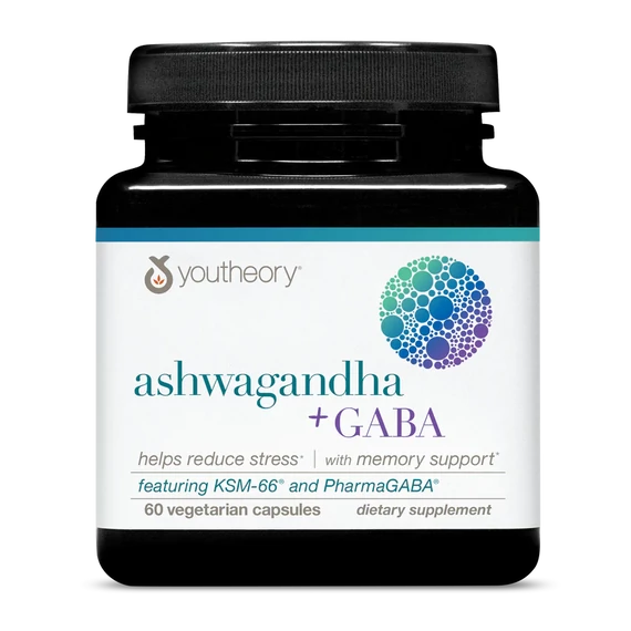 Youtheory Ashwagandha + GABA, 60 db