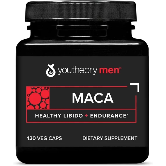 Youtheory Men, Maca 500 mg vegán kapszula, 120 db