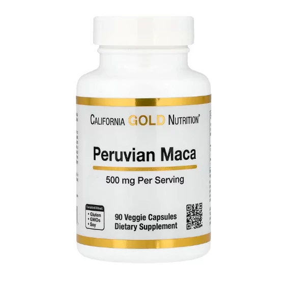 California Gold Nutrition, Perui Maca, 500 mg növényi kapszula, 90 db