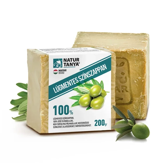 Natur Tanya Lúgmentes, 100%-os aleppói szűz olíva színszappan, 200 g