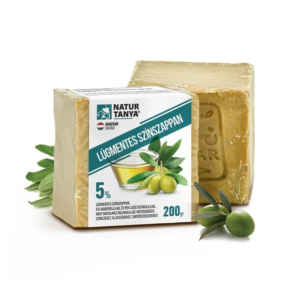 Natur Tanya Lúgmentes Színszappan - 5% Babérfaolaj és 95% Olívaolaj, 200g