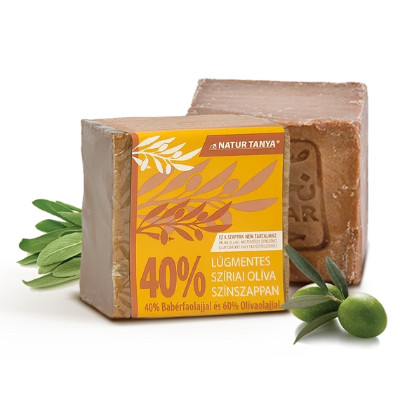Natur Tanya N. Lúgmentes Színszappan - 40%-os bio babérfaolaj tartalommal, 185g