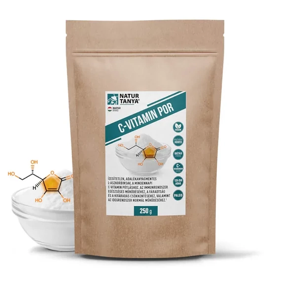 Natur Tanya C-vitamin por. Gyógyszerkönyvi minőségű L-aszkorbinsav, 250g