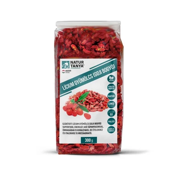 Natur Tanya Lícium gyümölcs (Lycium Barbarum, Goji bogyó), 300g