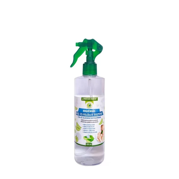 Natur Tanya Higiéniás kéz- és felület tisztító spray, 72%-os alkoholtartalommal 400ml