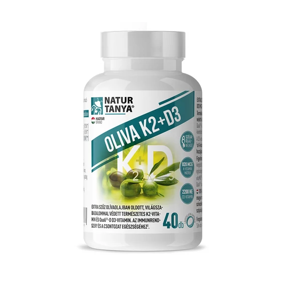 Natur Tanya Oliva K2+D3 vitamin, 40 db lágyzselatin kapszula