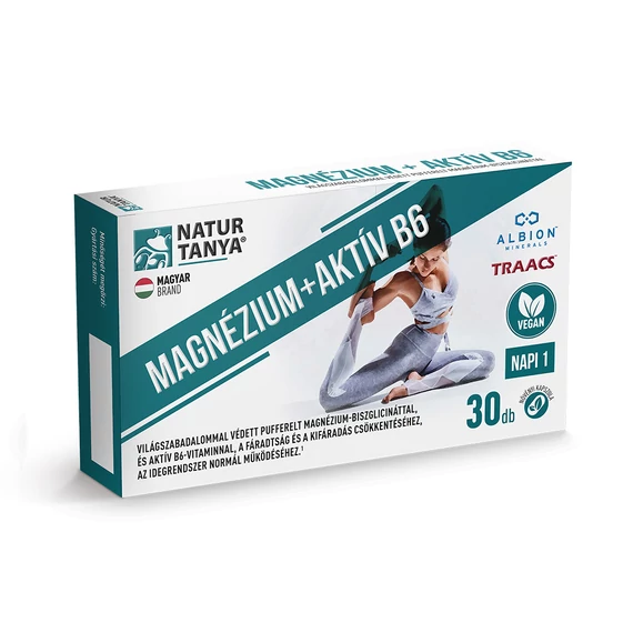 Natur Tanya Vegán Magnézium + Aktív B6-vitamin, 30 db kapszula