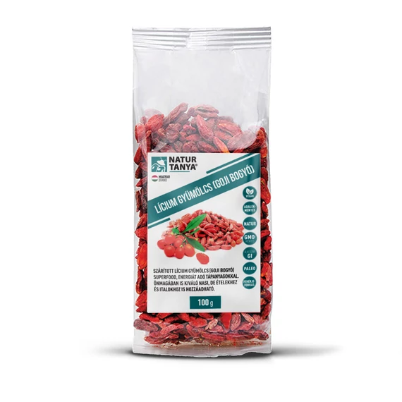 Natur Tanya Lícium gyümölcs (Lycium Barbarum, Goji bogyó), 100g