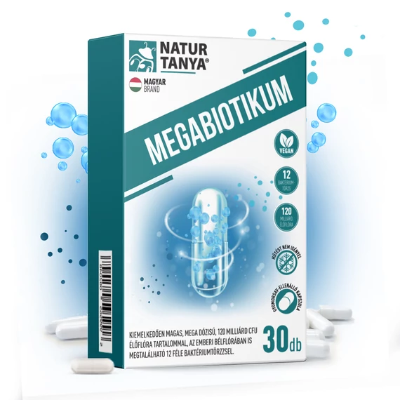 Natur Tanya MEGABIOTIKUM - 12 féle baktériumtörzs, mega dózisú, 120 milliárd CFU élőflóra tartalom