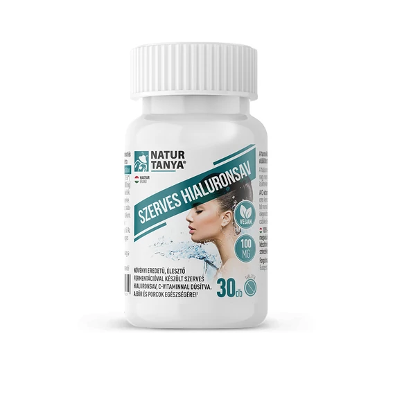 Natur Tanya Szerves, fermentált, növényi 100 mg-os hialuronsav tabletta, 30db