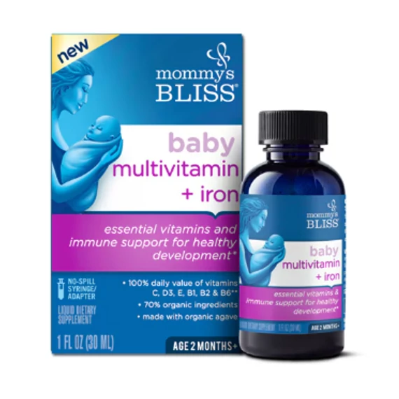 Mommy's Bliss Baby Multivitamin csepp vassal, 2 hónapos kortól, 30 ml