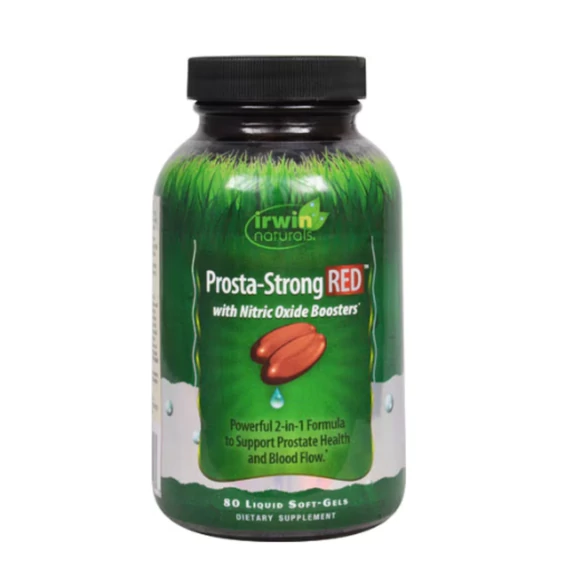 Irwin Naturals Prosta-Strong RED, prosztata és vérkeringés támogató formula, 80 db lágyzselatin kapszula