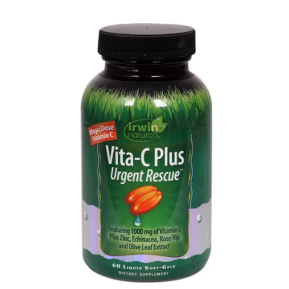 Irwin Naturals Nagy Dózisú C-vitamin + Csipkebogyó & Cink Komplex, 60 db lágyzselatin kapszula