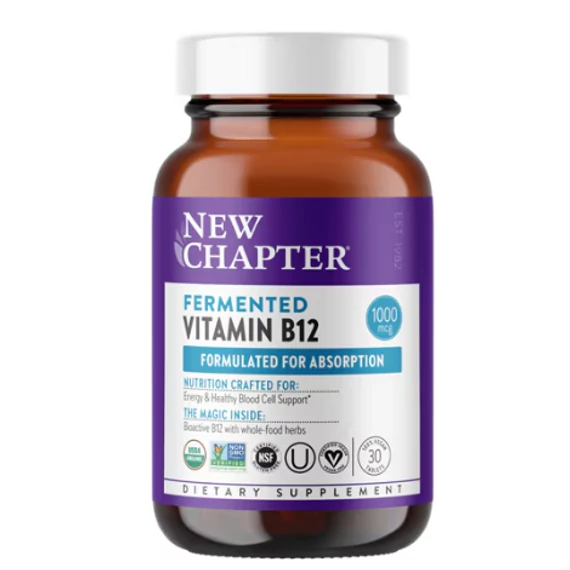 New Chapter Fermentált vegán B-12 Vitamin, 30 db