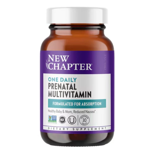 New Chapter One Daily Prenatal Multivitamin Szülés előtti támogatás, 30 db