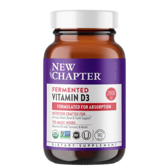 New Chapter Fermentált  D3-vitamin, 90 db
