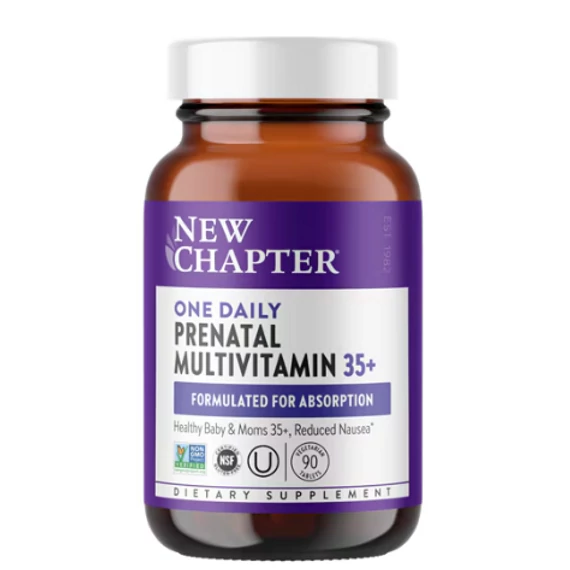 New Chapter Prenatal Multivitamin Prenatális támogatás 35 év feletti nőknek, 90 db