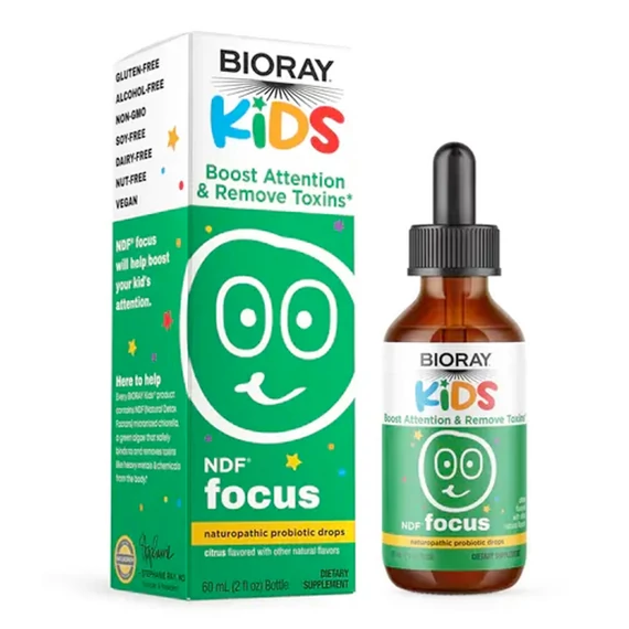 Bioray Kids NDF Focus, természetes probiotikus cseppek, citrus ízű, 60 ml