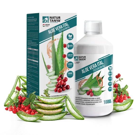 Natur Tanya Aloe Vera Ital tőzegáfonyával és erdei gyümölccsel, 1000 ml
