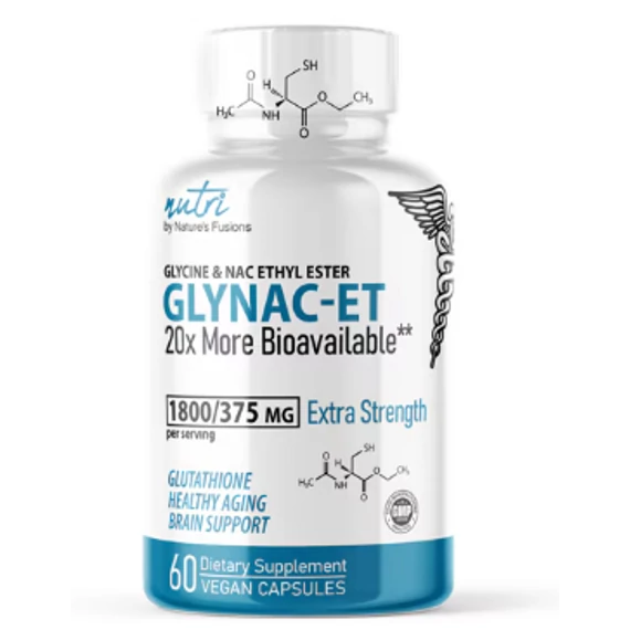 Nutri GlyNAC-ET – Glicin & NAC-etil-észter,  375 mg, 60 db vegán kapszula