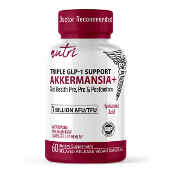 Nutri Akkermansia GLP-1 1 Billion AFU háromlépéses bélrendszer-támogató és GLP-1 fokozó , 60 db