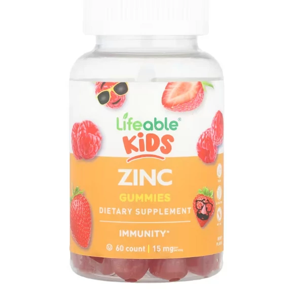 Lifeable Kids Cink gumivitamin, bogyós ízű, 15 mg, 60 db gumicukor
