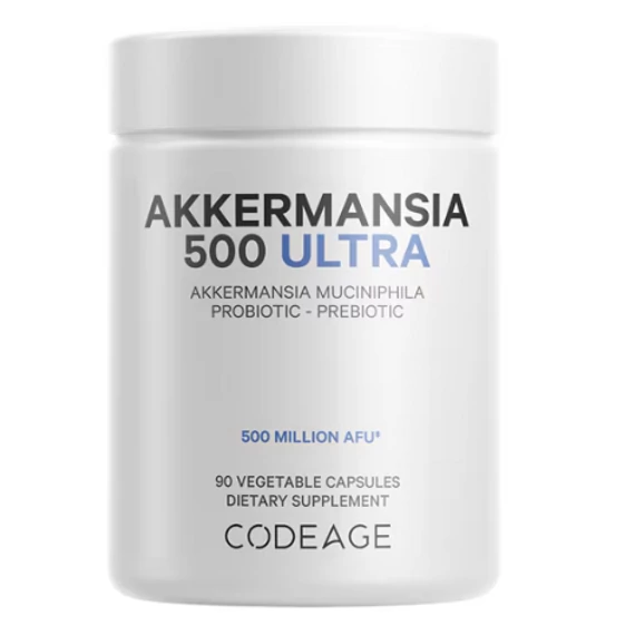 Codeage Akkermansia Ultra 500M AFU probiotikus/szinbiotikus készítmény,  90 db növényi kapszula