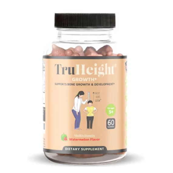 TruHeight Növekedést támogató multivitamin gumivitamin, görögdinnye ízű, 5 éves kortól, 60 db gumicukor
