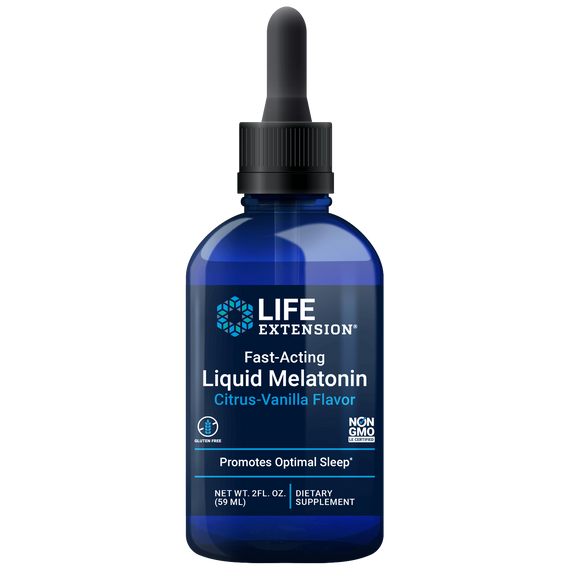 Melatonin, folyékony, gyorsan ható, citrus-vanília, 3mg, 59 ml, Life Extension
