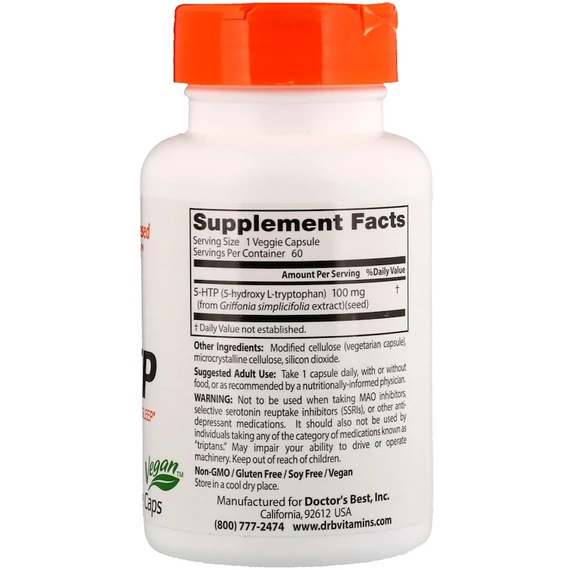5-HTP 100 mg, 60 db, Doctor s Best