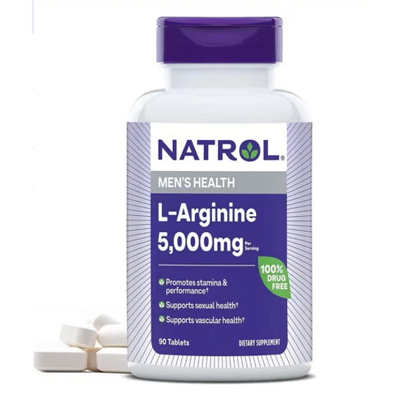 Natrol L-Arginin, szexuális egészség javítása, 5000 mg, 90 db