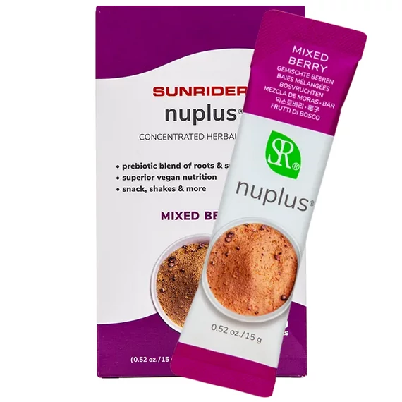 Sunrider Nuplus növényi élelmiszer Áfonyás, 10 x 15g